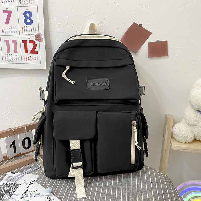 Large Capacity Junior High School Student Schoolbag Light And Simple