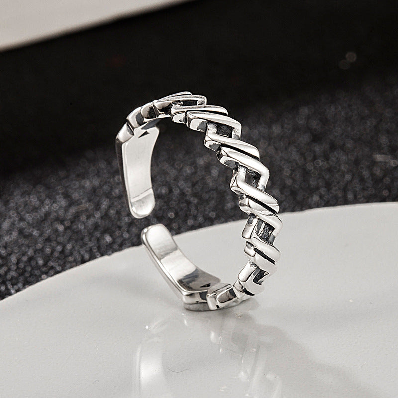 Personality Winding Braided Versatile Hip Hop Ring