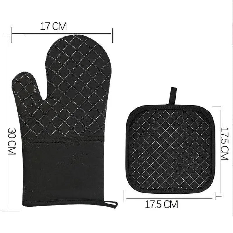 Kitchen Microwave Oven Heat Insulation Non-slip Gloves - Minihomy