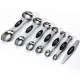 Kitchen Stainless Steel Magnetic Suction Double Head Measuring Spoon 8-piece Set - Minihomy