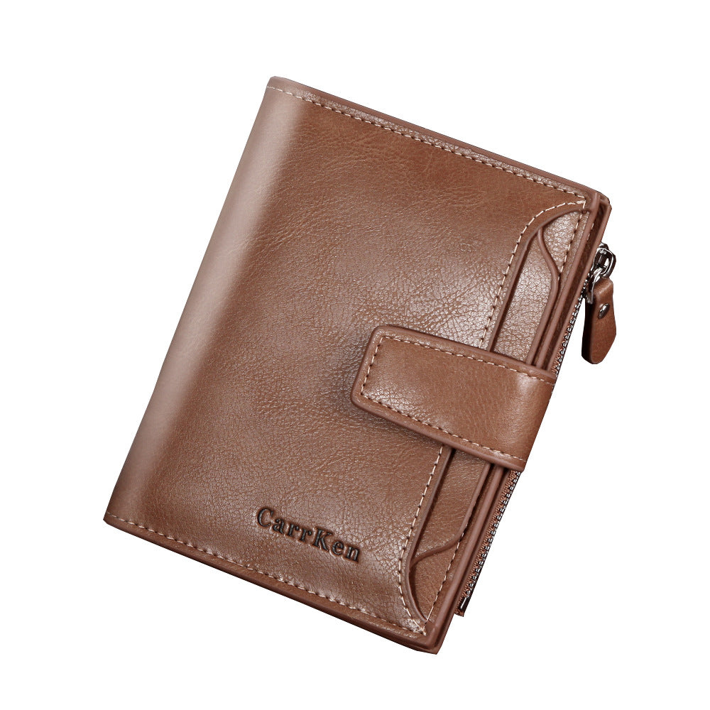 Short Button Wallet Large Capacity Men's Wallet