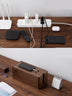 Solid Wood Desktop Wire Storage Box Light Cat Router Rack