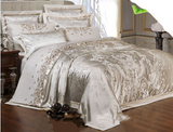 Ice Silk Jacquard High-end Linen And Cotton Bedding Set