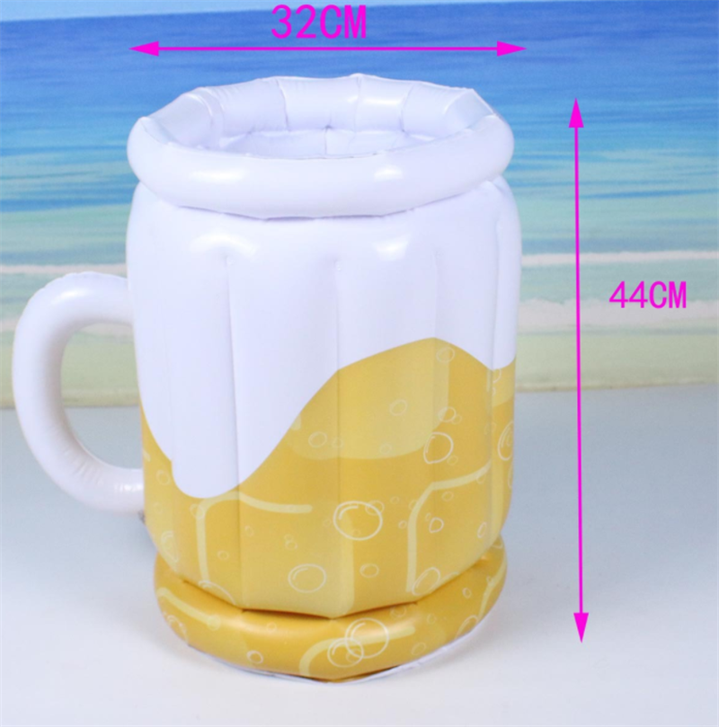 Large Inflatable Beer Mug Cooler Pool Float Drink Cooler For Adults Parties - Minihomy