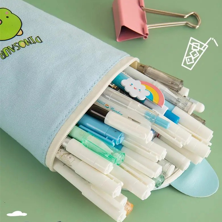 Junior High School Pupils Canvas Children's Stationery Pencil Bag - Minihomy