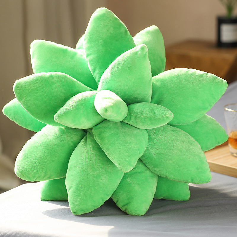 Lifelike Succulent Plants Plush Stuffed Toys Soft Doll Creative Potted Flowers Pillow Chair Cushion For Girls Kids Gift - Minihomy