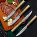 Damascus Steel Cured Wooden Handle Kitchen Knife Steak Knife