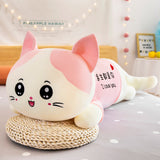 Cute Cat Plush Toy Sofa Cushion Long Throw Pillow