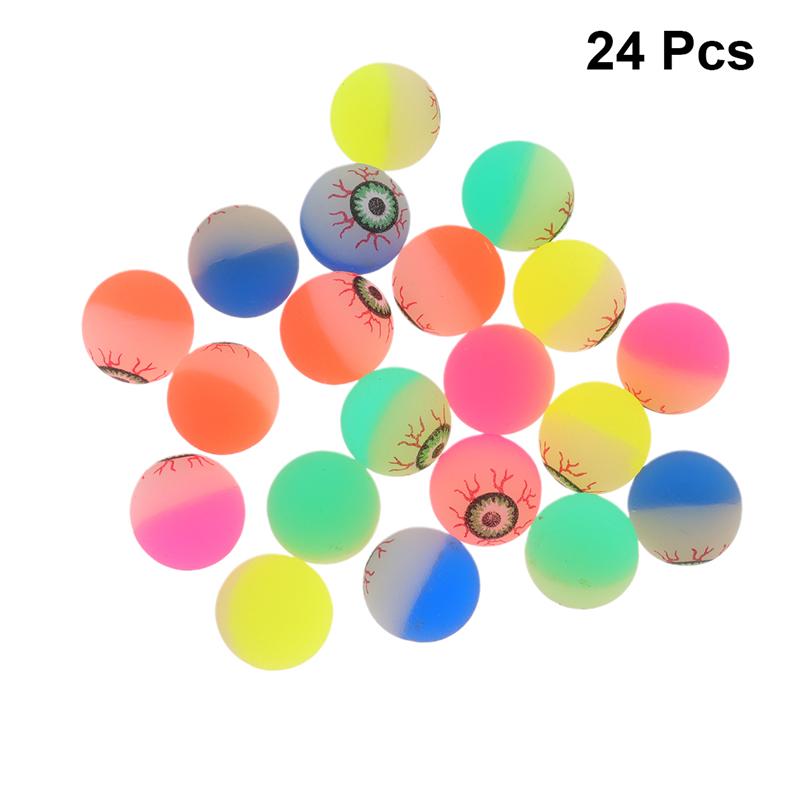 24 Pcs Bouncing Balls Halloween Eyeball Toys Bouncy - Minihomy