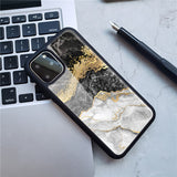 Glass Back Acrylic Back Tpu Soft Side Anti-Slip Pattern Phone Case