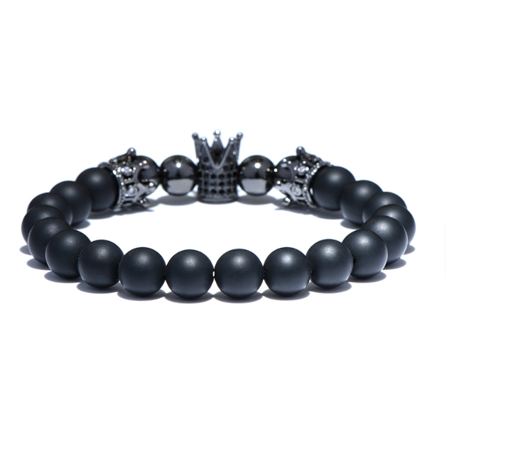 Crown volcanic stone bracelet - Minihomy