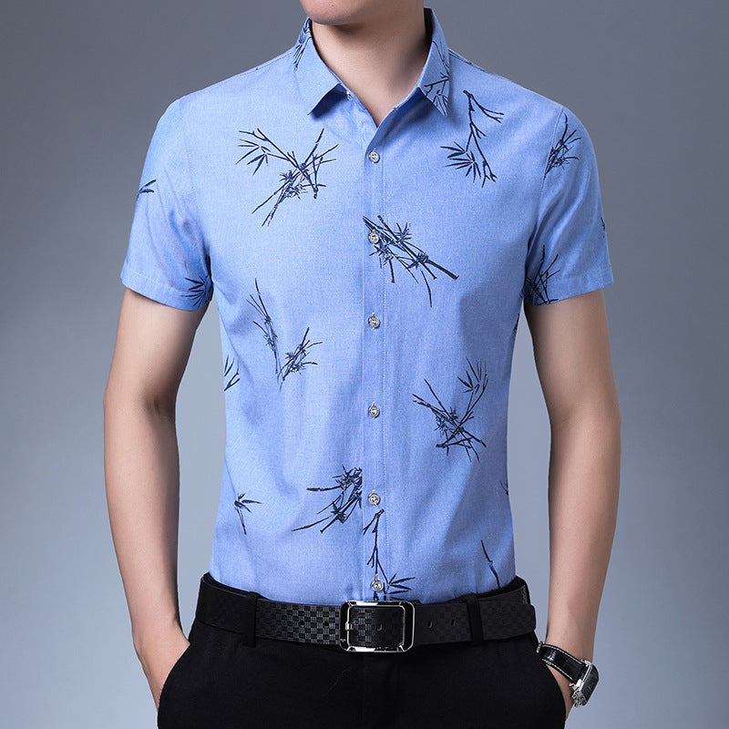 Printed short-sleeve shirt for men