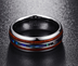 Acacia Wood Abalone Shell Tungsten Steel Ring - Minihomy