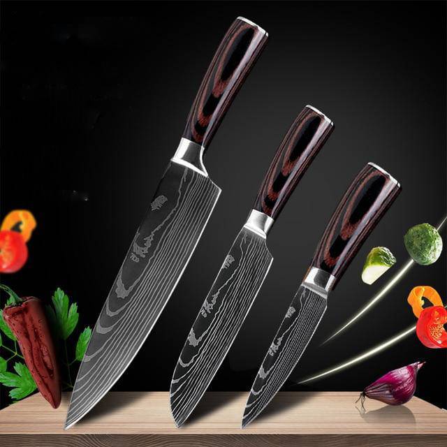 Carpenter's Special Knife Set: 6 & 8 Piece Chef Knives for Cooking - Minihomy