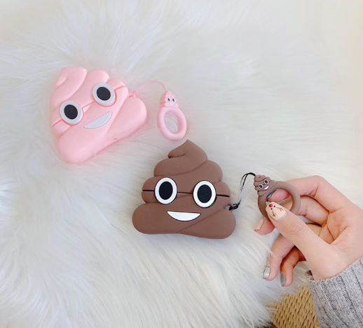 Poop Pattern Soft Silicone Protective AirPods Cover