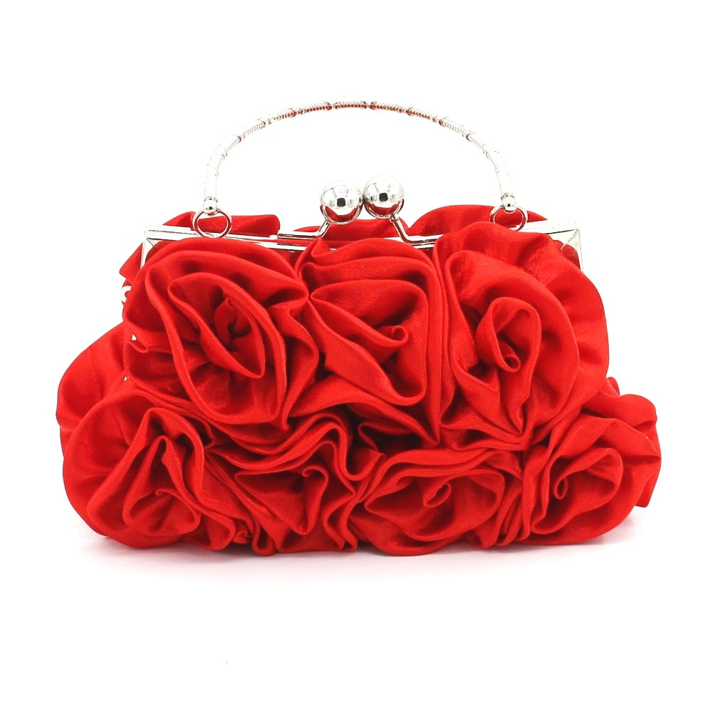 Handbag Women's Tote Bag Rose Flower Pattern Clutch Bags for Women