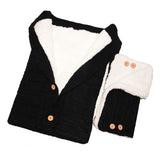 Winter Warm Sleeping Bags Stroller Gloves Outdoor Plus Velvet Knitted Sleeping Bags