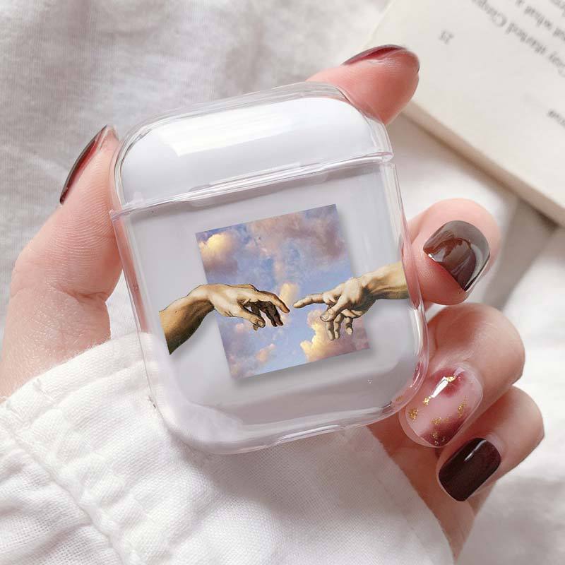 Transparent airpods protective cover art pattern Phone Case For Apple Airpods 2/1 Cover