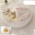 Pet Bed Round Plush Warm Bed House Soft Long Plush Bed  2 In 1 Bed - Minihomy