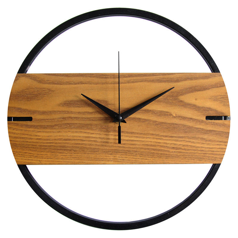 Nordic Style Fashionable Simple Silent Wood Wall Clocks for Home Decor