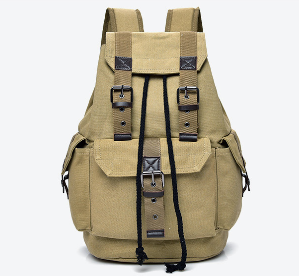 Influx street canvas backpack unisex backpack retro leisure travel bag large capacity bag - Minihomy