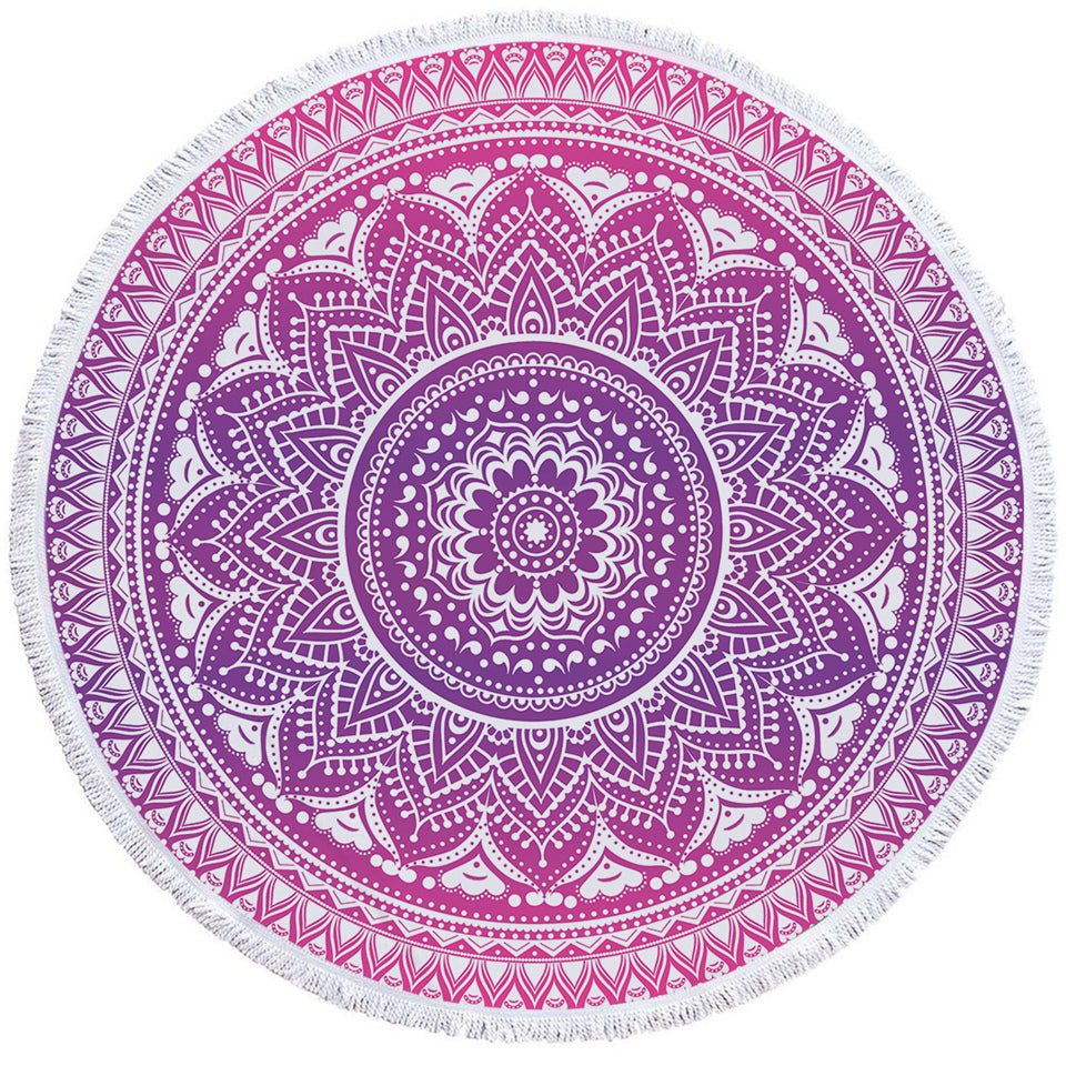 Round Printed Bath Towel Beach Towel Yoga Mat - Minihomy