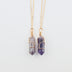 Geometric Hexagonal Column Quartz Necklace Pendant Natural Stone Bullet Crystal - Minihomy