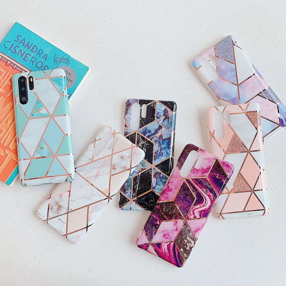 Electroplated marble mobile phone case - Minihomy