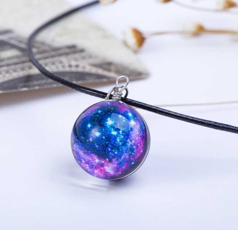 Pendentif Carte Astrale Galaxie - Minihomy