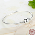 925 Sterling Silver Bracelet Simple Snake Bone Bracelet DIY - Minihomy