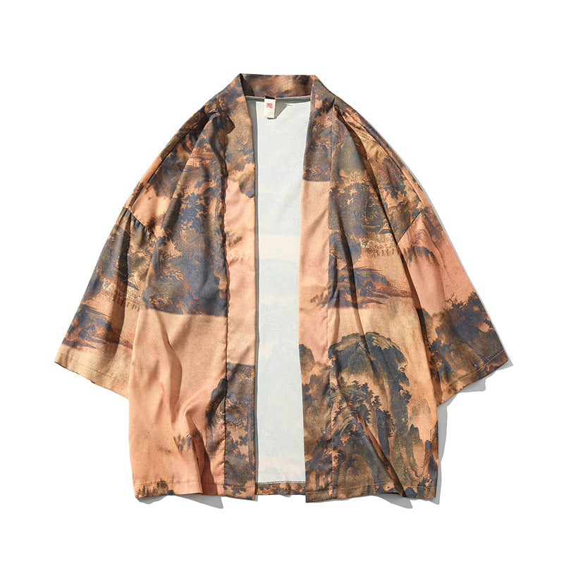 Japanese Kimono Cropped Sleeve Cardigan