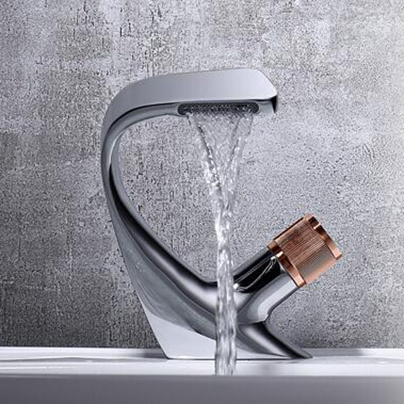 Waterfall single hole faucet