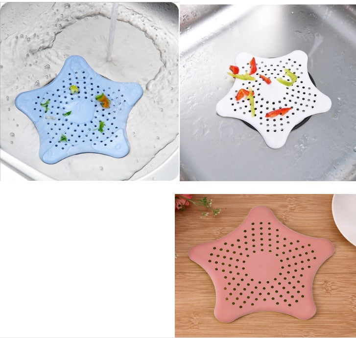 Five-pointed Star Kitchen Sink Anti-clogging Silicone Floor Drain - Minihomy