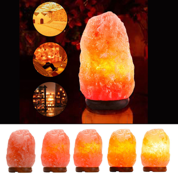 Crystal salt lamp socket lamp creative decoration gift rose salt lamp night light bedside lamp - Minihomy