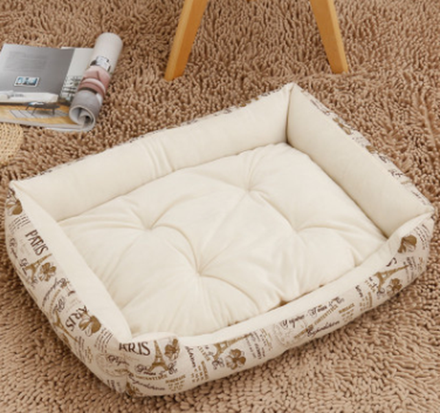 Kennel pet supplies in the large dog pet nest Golden Retriever dog bed autumn and winter cotton dog mat - Minihomy