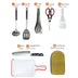 8pcs Camp Kitchen Cooking Utensil Set Travel Organizer Grill Accessories Portable Compact Gear For BBQ Camping Hiking - Minihomy