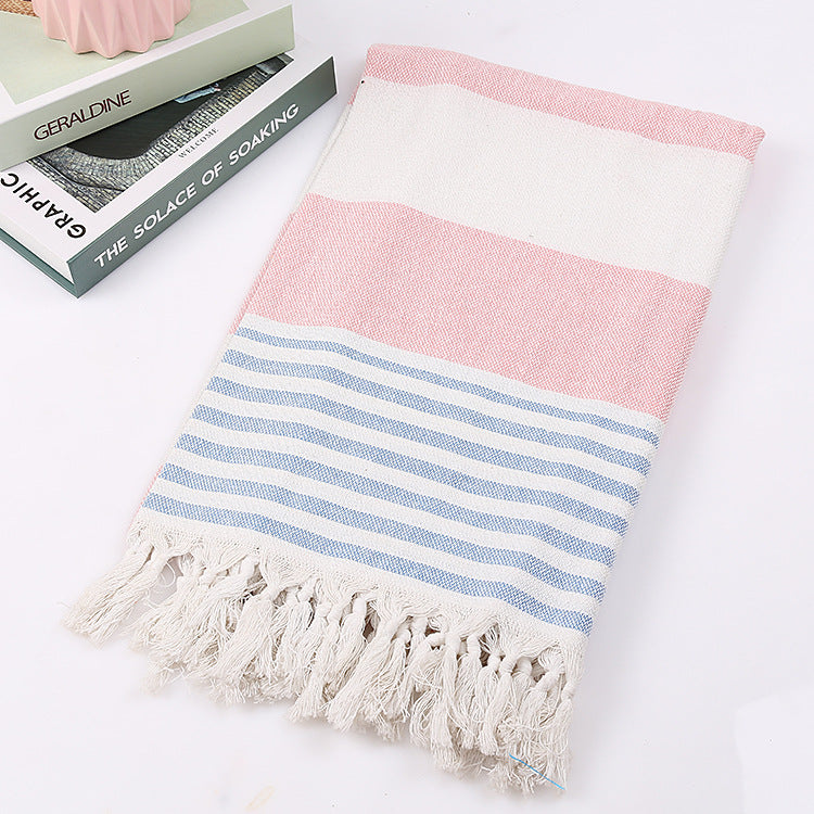Cotton striped beach towel