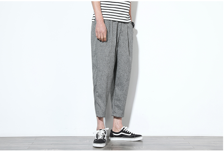 Men's linen harem pants - Minihomy