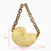 Shell Shaped Rattan Personalized Chain Shoulder Bag