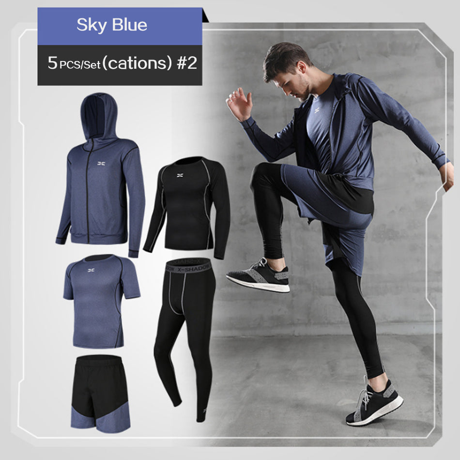 Men Sportswear Compression Sport Suits Quick Dry Running Clothes