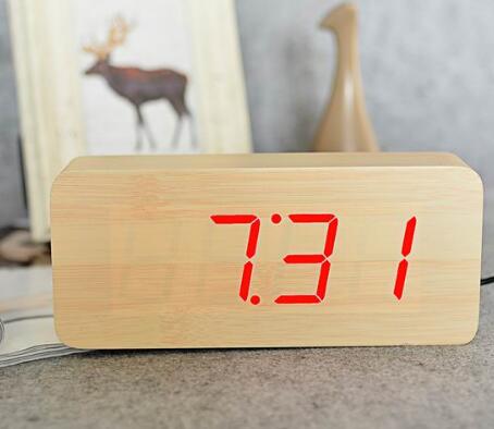 Wooden alarm clock