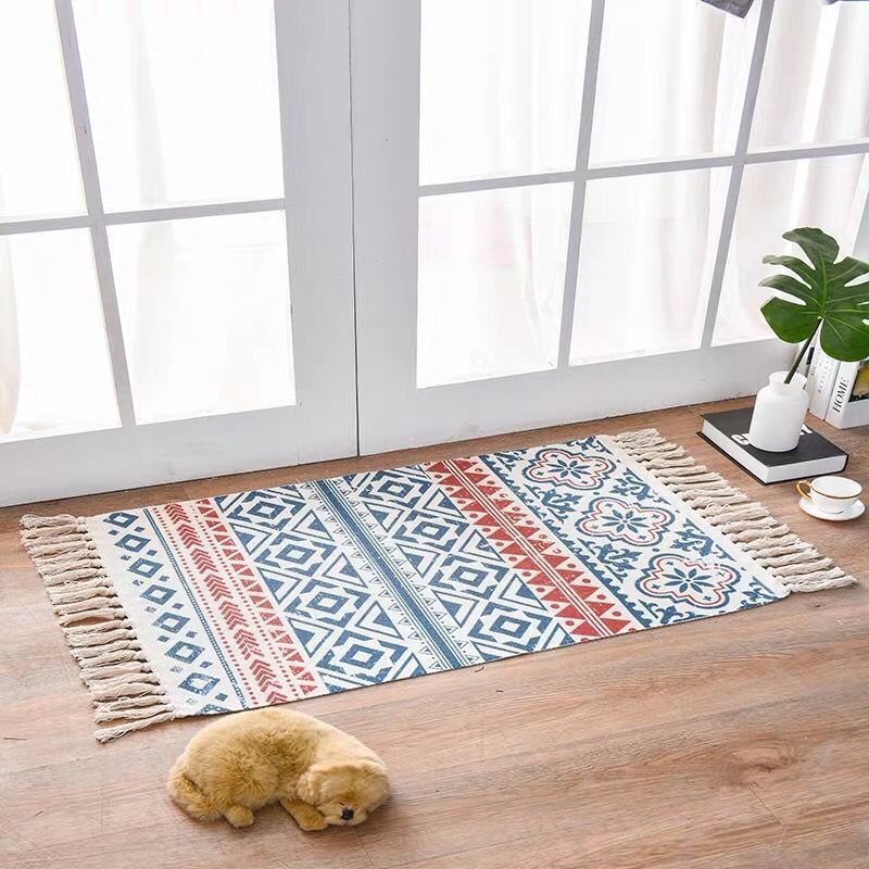 Scandinavian Style Linen Cotton Rug