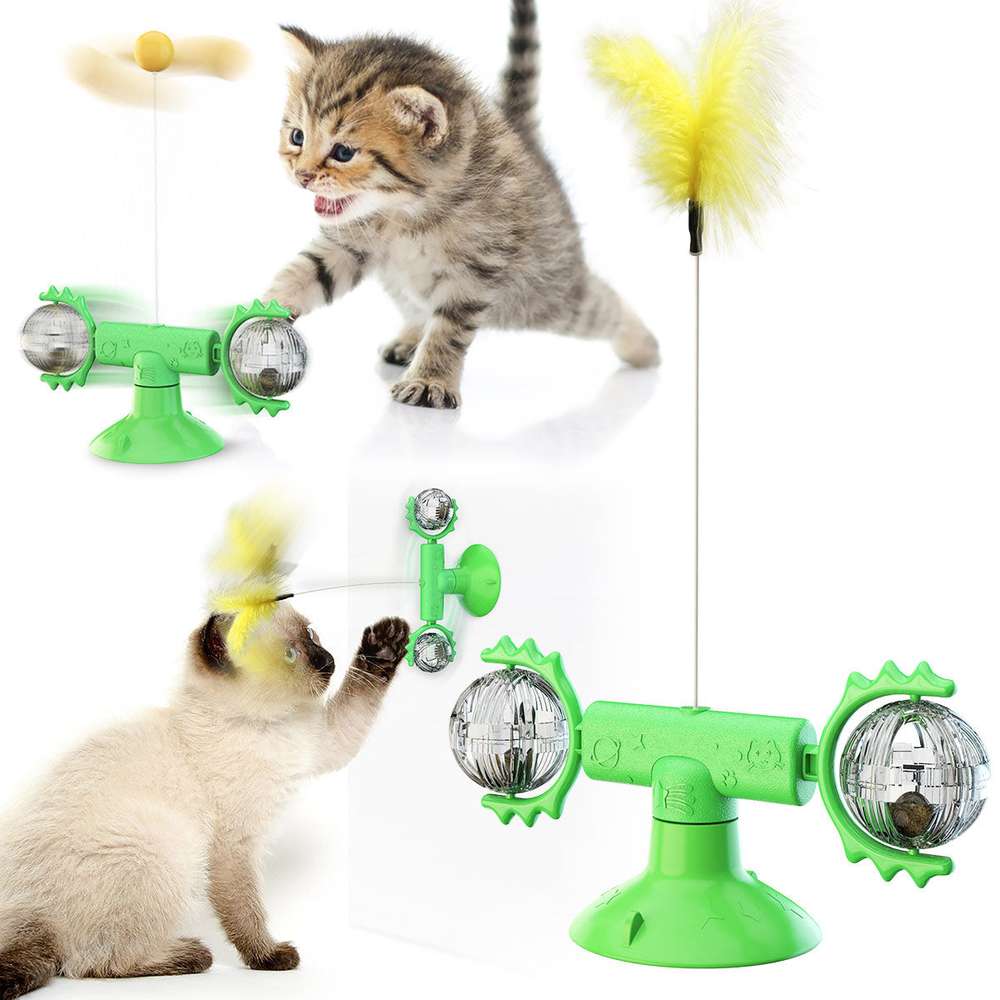 Cat Turntable Cat Windmill Toy Glowing Toy - Minihomy