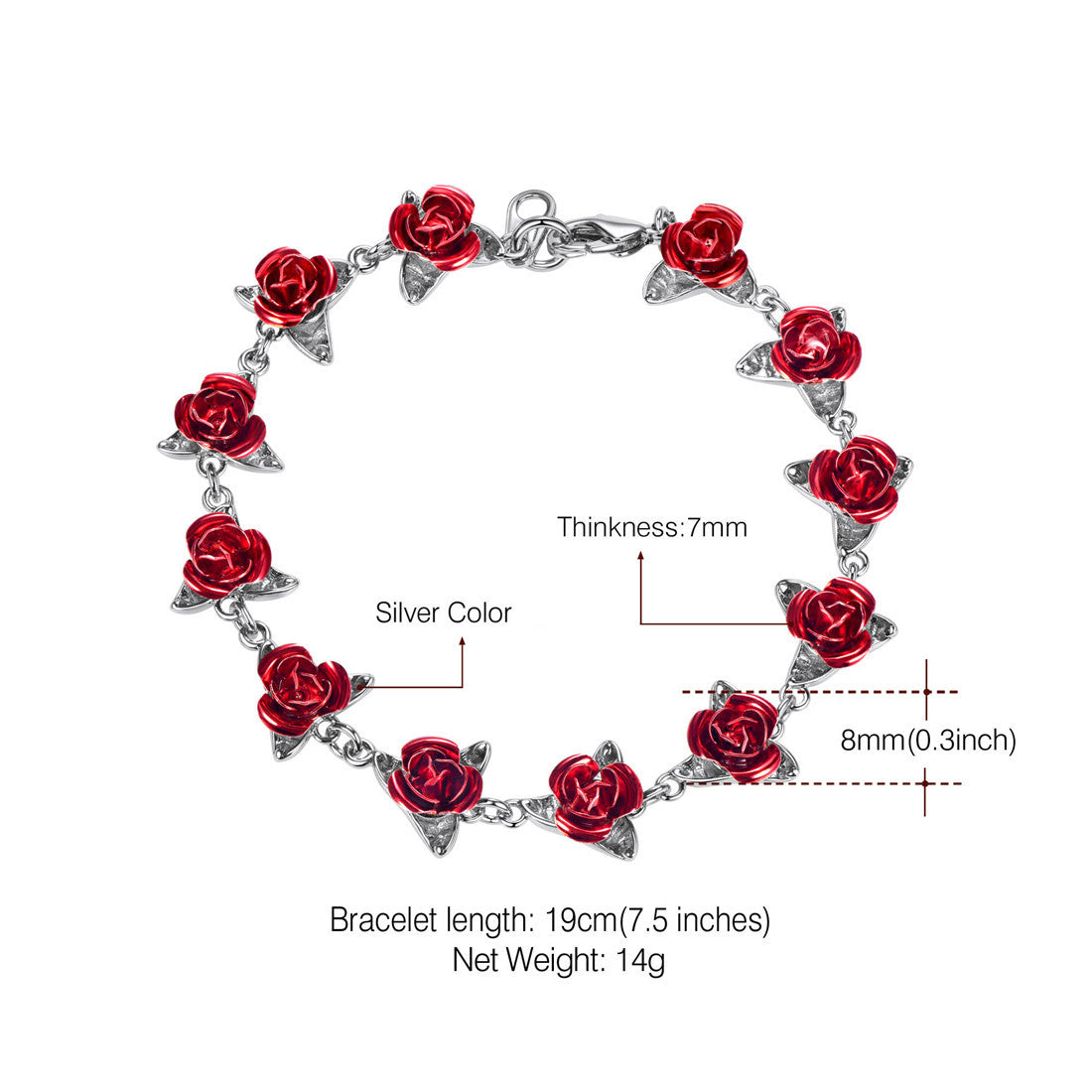 Rose Flower Bracelet