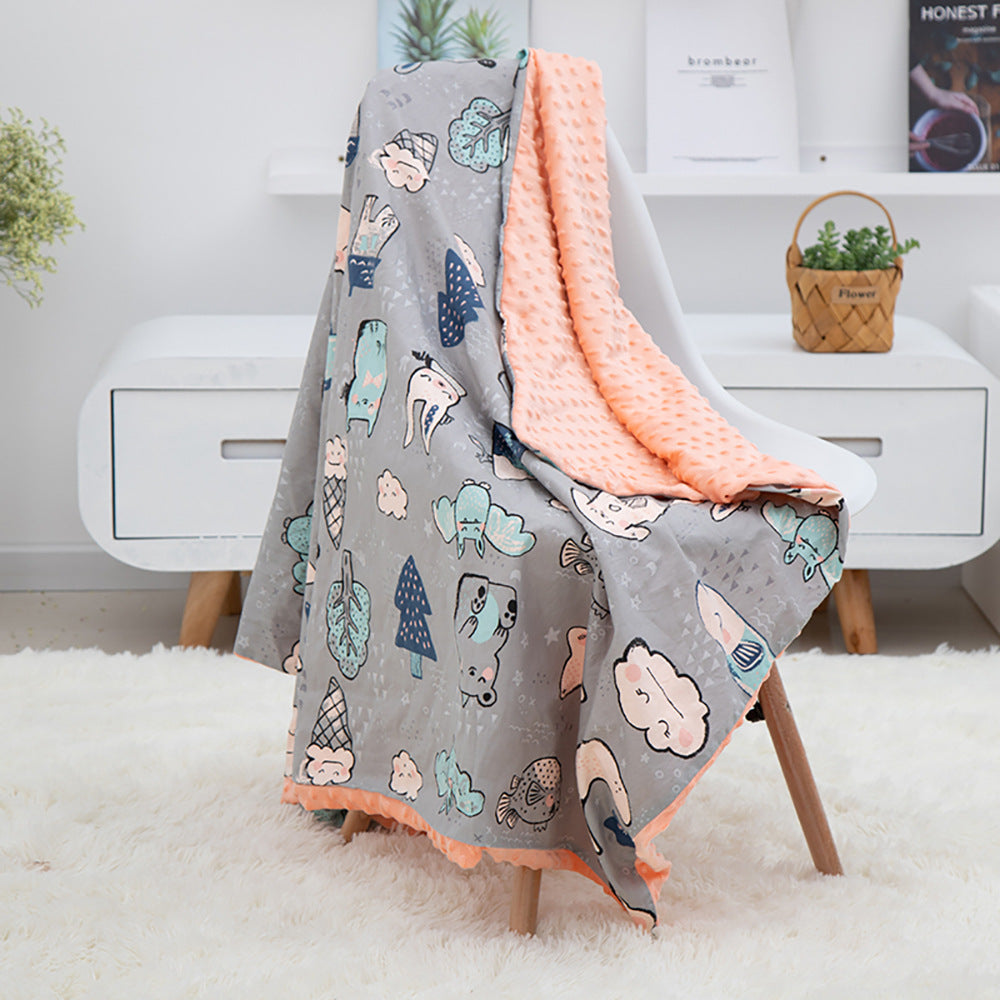 Cotton cartoon baby blanket - Minihomy