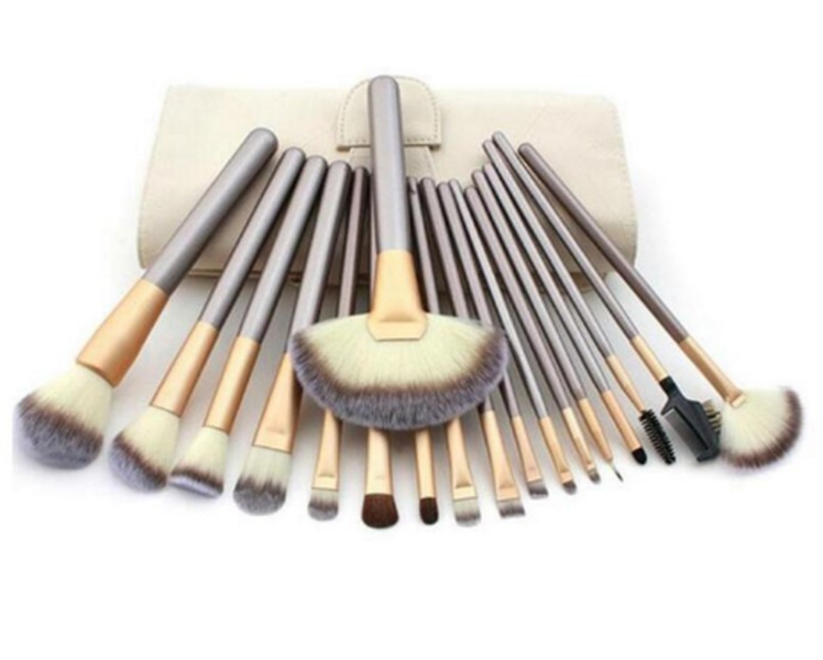 Persian Make-up Brush Suit Rice White Make Up Brush, Champagne Color Brush Handle Make-up Brush Without - Minihomy