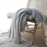 Woolen Nordic Knitted Sofa Blanket