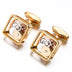 Square Gear Cufflinks Men's Movement Buttons