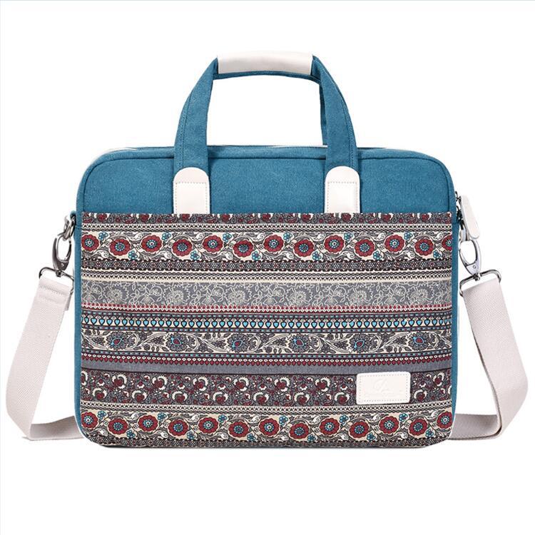 Ethnic Style Canvas Craft Anti-fall And Durable Laptop Bag - Minihomy