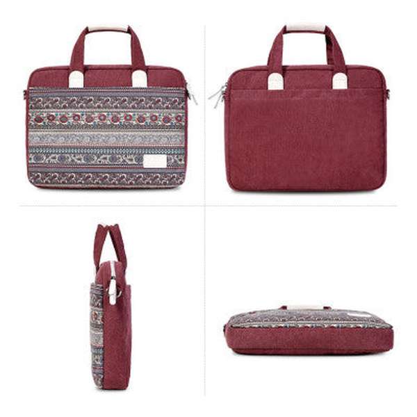 Ethnic Style Canvas Craft Anti-fall And Durable Laptop Bag - Minihomy